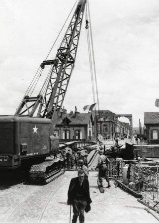 Démontage du pont tournant de Cherbourg - Débarquement en Normandie