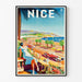 La Promenade des Anglais à Nice | Kunstdruk van een oude poster