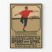Vintage poster van de internationale tentoonstelling van sport en spel 1910