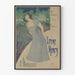 Muurschildering poster Irène Henry bij de klok
