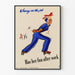 Vintage poster Jenny at work en rolschaatsen
