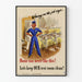 Vintage poster ter bewustwording over netheid van het toilet