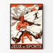 Vintage poster winter spellen en sport