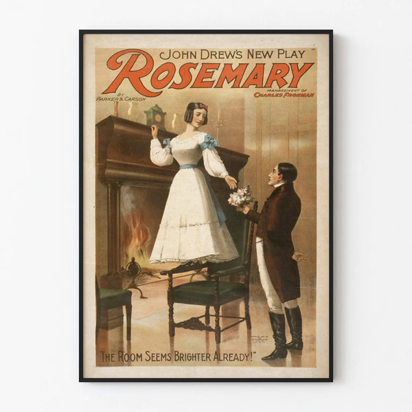 Vintage poster van de voorstelling Rosemary van John Drew