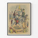 Vintage poster of Toys and New Year's gifts with children in costumes and antique toys