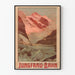 Vintage poster of Jungfrau Railway Swiss mountain