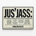 Tentoonstellingsposter 'Jus' Jass' - Klassieke Afro-Amerikaanse schilderkunst en muziek — ingelijst kunstwerk aan de muur