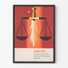 Poster Illustratie van de Balans van Justitie in Vlammen