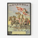 Vintage Japanse poster - Godin te paard in dynamisch galop