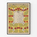 Decoratieve kalenderposter mei 1898 met kersen en bladeren
