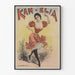 Vintage poster Kam-Elia danseres in rode jurk