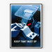 Vintage poster 'Keep That Rest Up' industrieel kunst en arbeidsveiligheid