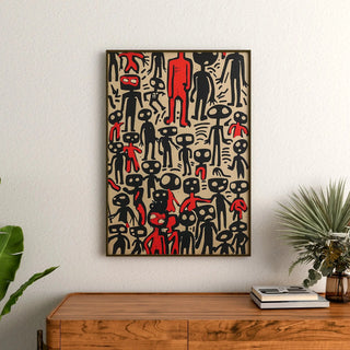 Pop Art Poster - Abstrakte Figuren
