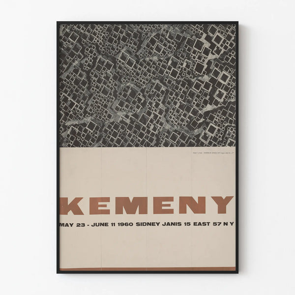 Tentoonstellingsposter Kemeny 1960 - Vintage wanddecoratie