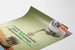 Decoratieve Khmer-poster met theemok en infusie-thema