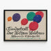 Vintage poster Kinderbal 1912 met gekleurde ballonnen — ingelijst kunstwerk aan de muur