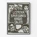 Poster Radio KPFA Luisteraars Gesponsord 94 FM - Grafische Muurdecoratie