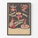 Vintage poster met dansers, folkloristische kostuums, decoratief
