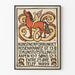 Vintage poster van de tentoonstelling Kunstnerforbundet met engel en paard