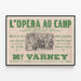 Vintage Poster Opéra Comique The Opera at the Camp — framed artwork on a wall