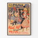 Vintage poster La Cigale Allo!..Allo! Theatervoorstelling