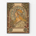 Decoratieve Art Nouveau poster met vrouw en astrologische tekens