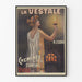Vintage poster La Vestale continuous fire fireplace Viville Paris
