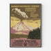 Vintage poster van het Lassen Nationaal Vulkanenpark