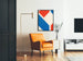 Red, Blue, and White Geometric Poster - Wall Decoration Artem Legrand
