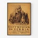 Vintage humanitarian poster Left Behind in Serbia