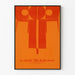 Abstract Decorative Poster in Red and Orange Leo Manso