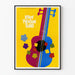 Vintage poster Leroy Pierson Band ontwerp kleurrijke gitaar