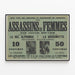 Vintage Poster Les Assassins de Femmes door Alexis Bouvier — ingelijst kunstwerk aan de muur