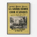 Vintage poster Les Grands Drames de la Cour d'Assises door Alexandre Dumas