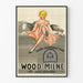Vintage hout-Milne reclameposter met vaste rubberen hakken