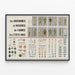 Wall Decoration Poster - Uniforms and Insignia of the United States Army — framed artwork on a wall