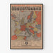 Vintage poster Europa - Nieuwe grenzen en staten van het Verdrag van Versailles