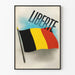 Decorative poster Liberty with Belgian flag