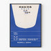 Minimalistische blauwe en witte poster voor conferentie in het Lincoln Center