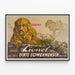 Vintage Lionel poster, the true lion-man — framed artwork on a wall