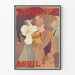 Vintage poster Lippincott's aprillezitting onder paraplu