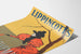 Vintage poster Lippincott's november met elegante rode jas