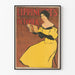 Vintage poster Lippincott's oktober met vrouw in gele jurk