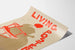 Vintage poster Living Posters met vrouwelijke silhouet en rode stoel