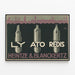 Vintage poster of writing quills by Heintze & Blanckertz — framed artwork on a wall