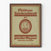 Vintage poster Pelikan schetsboek grafisch ontwerp bruin