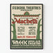 Vintage poster Macbeth Shakespeare Federal Theatres Groen en Rood