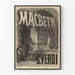 Vintage poster of the Macbeth opera by C. Verdi
