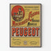 Vintage poster of Peugeot sewing machines new models