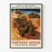 Vintage militaire poster - Poster bewustwording sparen Postkantoor Spaarbank